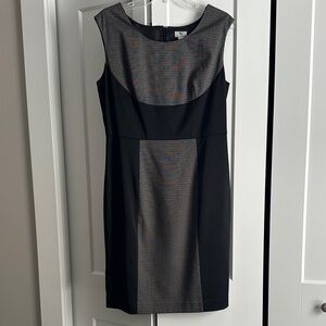 Worthington Black and Gray Midi Dress